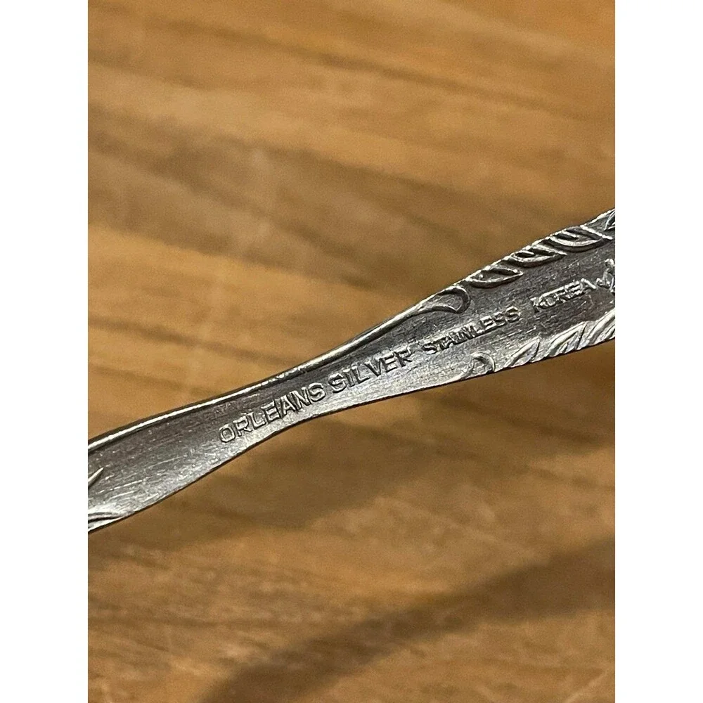 Orleans silver stainless serving spoon